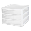 Sterilite 3 Drawer Unit Wide 12 X 12 Wht-wholesale