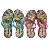 Ladies Sandals W-Butterfly & Flowers Ast-wholesale