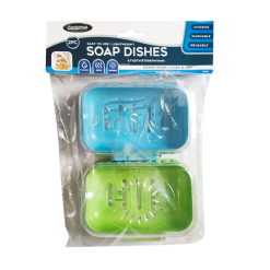 Soap Dish 2pk 2½ X 4½ Asst Clrs-wholesale