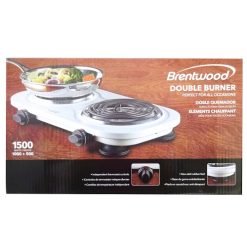 Brentwood Double Burner 1500 Watts-wholesale