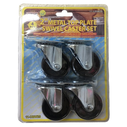 Swivel Caster Set 4pc 2in Metal Top Plat-wholesale