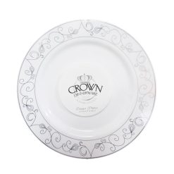 Crown Plastic Plates 10pk 10in W-Design-wholesale