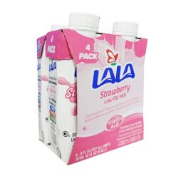 Lala UHT Strawberry Milk 8oz 4pk-wholesale
