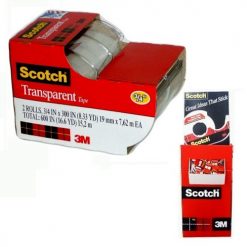 3M Scotch Transparent Tape Disp 2pk