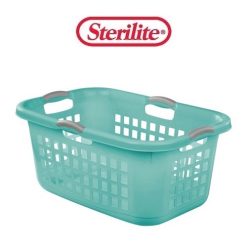 Sterilite Laundry Basket  2 Bush Aqua-wholesale