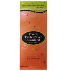 Table Cover 54 X 108in Orange Plastic-wholesale