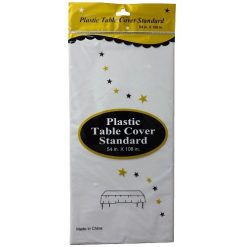 Table Cover 54 X 108in White Plastic-wholesale