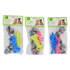 Pet Toy 3pk 4in Asst-wholesale