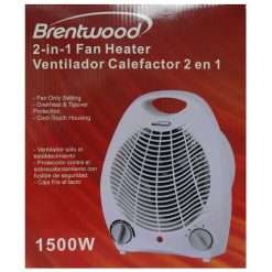 Brentwood Fan Heater 2 In 1 White-wholesale