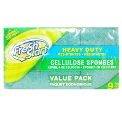 Fresh Start Sponges HD 9pkYellow Grn-wholesale