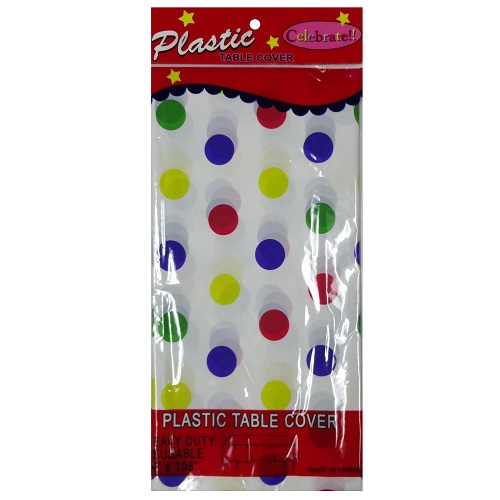 Table Cover 54 X 108in Polka Dot Multi-C-wholesale Table Cover 54 X 108in Polka Dot Multi-C-wholesale