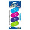 Eraser Set 4pc Oval Neon Clrs-wholesale