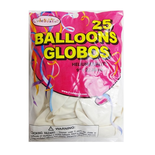 Balloons 25ct 9in White-wholesale