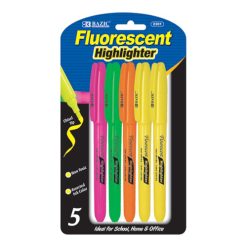 Highlighters 5pk Asst Clrs Fluorescen-wholesale