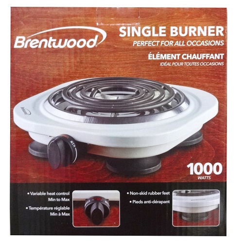 Brentwood Single Burner 1000W-wholesale