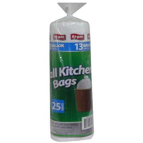 Ri-Pac Tall Kitchen Bags 13gl 25ct In Ba-wholesale Ri-Pac Tall Kitchen Bags 13gl 25ct In Ba-wholesale