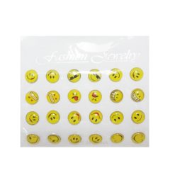 Emoji Stud Earrings 12pair Asst-wholesale