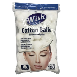 Wish Cotton Balls 100ct-wholesale