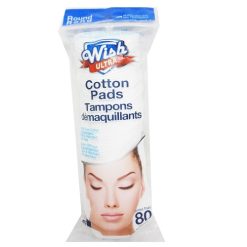 Wish Cotton Pads 80ct Round-wholesale