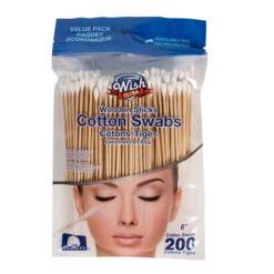 Wish Cotton Swabs 200ct Wooden Sticks-wholesale