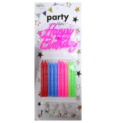 Birthday Candles 10ct W-Holder & Sign-wholesale