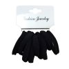 Hair Elastic Bands 12pc Black-wholesale