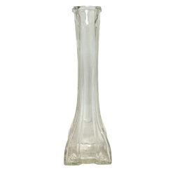 Vase Glass Bud Square Clear-wholesale