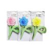Hair Clip Green Handle Flower Asst Clrs-wholesale