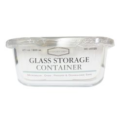 Storage Container Glass 27.1oz W-Lid-wholesale