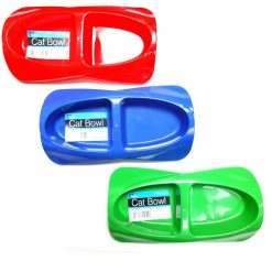Cat Bowl 2 Section Asst Clrs-wholesale