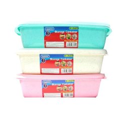 Food Container 3Comp Rect Asst Clrs-wholesale