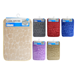 *Bath Rug Flannel 1pc 16X24 Asst Clrs-wholesale