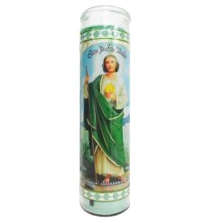 Candle 8in San Judas Tadeo Green-wholesale