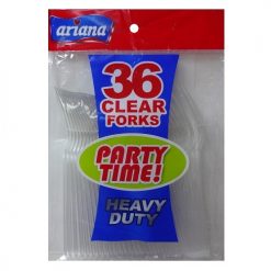 Ariana PS Clear Forks 36ct Plastic H-D