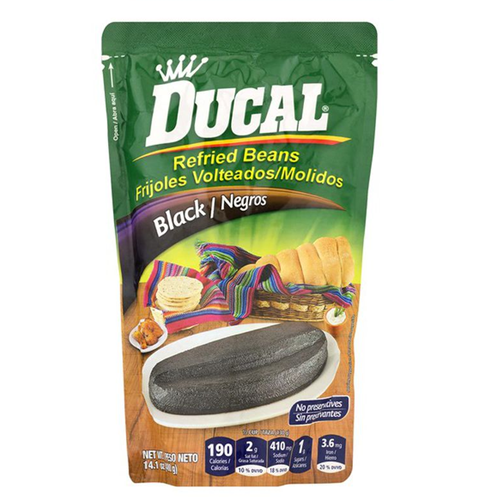 Ducal Pouch 14.1oz Black Refried Beans-wholesale Ducal Pouch 14.1oz Black Refried Beans-wholesale