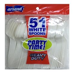 Blue Star PP White Spoons 51ct-wholesale
