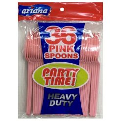 Ariana PS Pink Cutlery Spoons 36ct-wholesale
