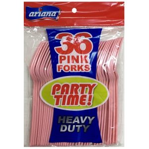 Ariana PS Pink Cutlery Forks 36ct