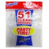 Blue Star PS Clear Cutlery Spoons 51ct-wholesale