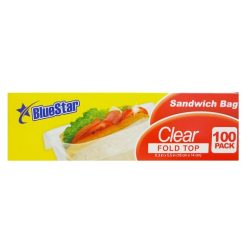 Blue Star Sandwich Bag Fold To 100ct Cle-wholesale