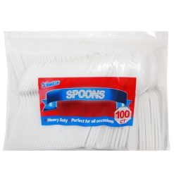 Blue Star PP Spoons 100ct White-wholesale