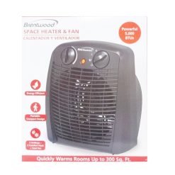 Brentwood Heater & Fan 9in Black-wholesale