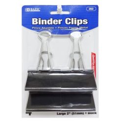 Binder Clips 4pk 2in Black-wholesale