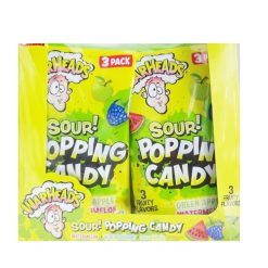 Warheads Popping Candy 3pc Peg Bag .74oz-wholesale