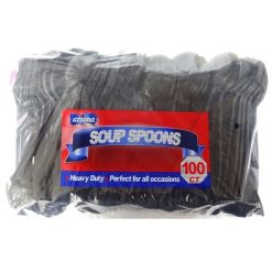 Ariana PP Black Soup Spoons 100ct H-D-wholesale