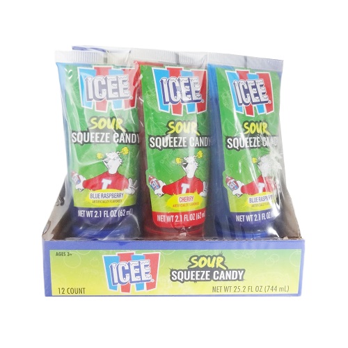 Icee Squeeze Candy Sour 2.1oz Asst-wholesale
