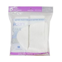 Ladies Crew Socks 6pk 3-9-wholesale