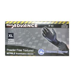 Advance Disposable Gloves 100ct  Blck XL-wholesale