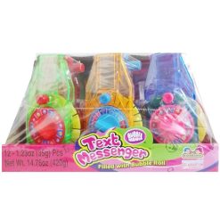 Text Messenger W-Bubble Roll Gum 1.23oz-wholesale