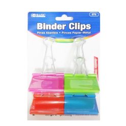 Binder Clips 4pk 2in Asst Clrs-wholesale